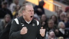 Michigan State coach Tom Izzo shouts during the second half of the team's NCAA college basketball game against Wisconsin at the Big Ten Conference men's tournament Friday, March 11, 2022, in Indianapolis. (AP Photo/Darron Cummings, File)