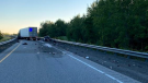 Ontario Provincial Police are investigating a ftaal crash on the on-ramp from Hwy. 401 to Hwy. 416 on Friday morning. (Ontario Provincial Police)