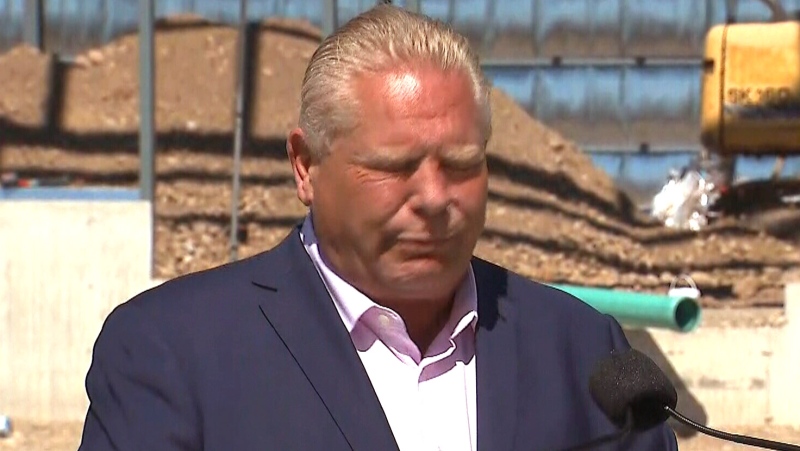 Doug Ford swallows bee during press conference