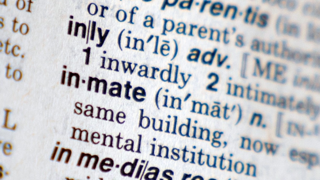 The word 'inmate' appears in a dictionary