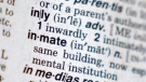 The word 'inmate' appears in Webster's New World Dictionary in New York, on Aug. 11, 2022. (Mary Altaffer / AP)