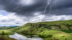 A lightning strike south of Kamloops, B.C., is see in this undated image. (Shutterstock)