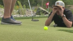 Josh and Coop try out next level mini putt