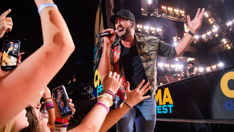 Luke Bryan performs during CMA Fest 2022 on Saturday, June 11, 2022, at Nissan Stadium in Nashville, Tenn. (Photo by Amy Harris/Invision/AP)