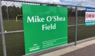 North Bay football field named after Mike O'Shea. (Jamie McKee/CTV News Northern Ontario)