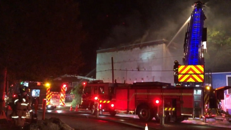 Calgary fire crews were called to a blaze that broke out inside an abandoned building in the northwest early Sunday morning.