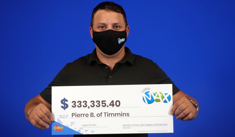 Pierre Beaucage of Timmins' LOTTO MAX ticket from March 29 worth $333,335.40. (Supplied)