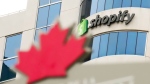 Shopify Inc. headquarters signage in Ottawa on May 3, 2022. Shopify Inc. is a Canadian multinational e-commerce company. (THE CANADIAN PRESS/Sean Kilpatrick)