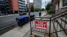 A for rent sign outside a home in Toronto on Tuesday July 12, 2022. THE CANADIAN PRESS/Cole Burston
