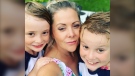 Amber Culley and her two sons are seen in this photo provided by family.