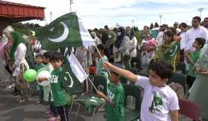 It was a day to celebrate at the James Jerome Sports Complex as Sudburians came out, dressed in green and white, to mark the 75th anniversary of Pakistani independence. (Ian Campbell/CTV News Northern Ontario)
