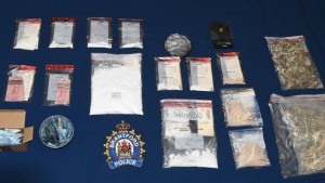 Suspected drugs seized by police appear in a handout photo. (Submitted/Brantford Police Service)