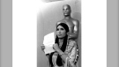 Sacheen Littlefeather appears at the Academy Awards ceremony to announce that Marlon Brando was declining his Oscar as best actor for his role in "The Godfather," on March 27, 1973. The move was meant to protest Hollywood's treatment of American Indians. (AP Photo, File)