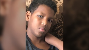 RCMP are searching for Hassan Mohamed, 14, who was last seen swimming at the Rotary Park Outdoor Waterpark on Sunday, Aug. 14, 2022. (Supplied)