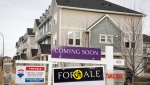 Houses for sale in a new subdivision in Airdrie, Alta., Friday, Jan. 28, 2022.THE CANADIAN PRESS/Jeff McIntosh 