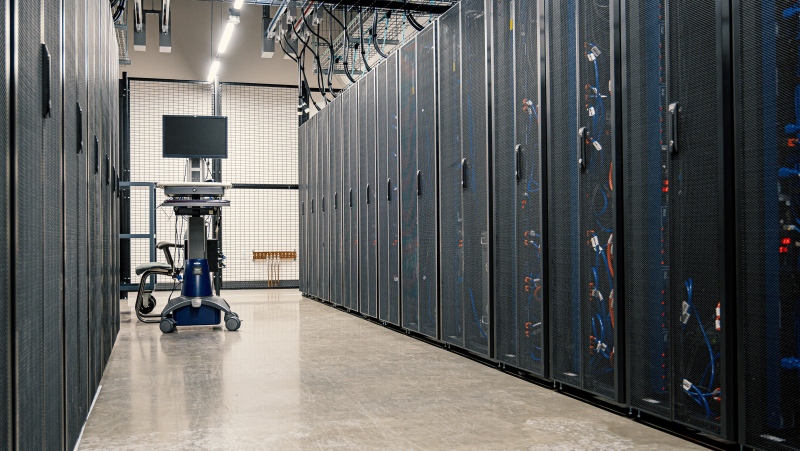 Server racks are seen at a data centre in this undated stock photo. (Pexels)