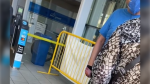 A video shared widely on social media shows a man berating two Asian women at a SkyTrain station. (Donna Damaso/TikTok)