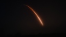An Air Force Global Strike Command unarmed Minuteman III intercontinental ballistic missile launches during an operational test on August 16 at Vandenberg Space Force Base, California. (U.S. Air Force/Airman 1st Class Ryan Quijas)