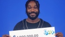 24-year-old Mississauga man Nathaniel Marksman is seen in this photo after winning $1 million. (OLG)