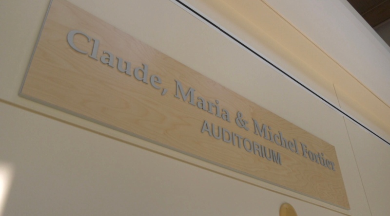 North Bay hospital dedicates auditorium to the Fortier family after $500,000 donation for MRI machine in 2011. Aug. 16/22 (Eric Taschner/CTV Northern Ontario)