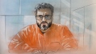 Mohammad Lilo is shown in this court sketch. (John Mantha)