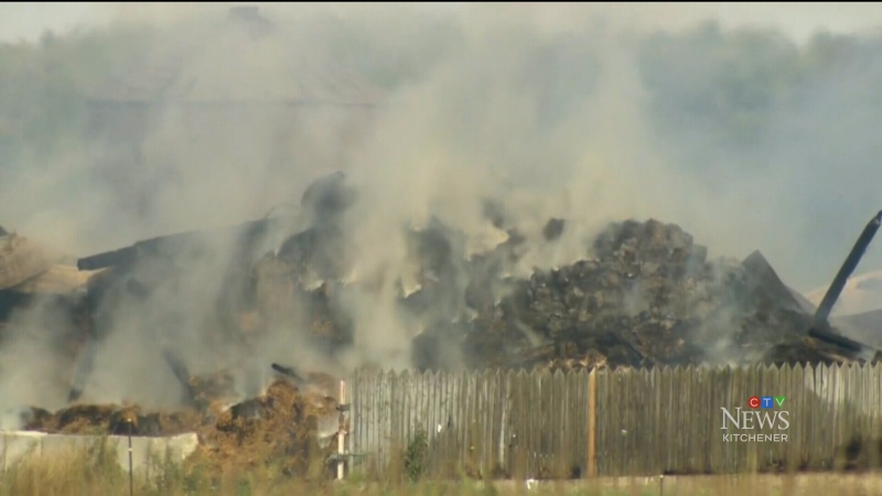 Two farm fires kill over 120 livestock