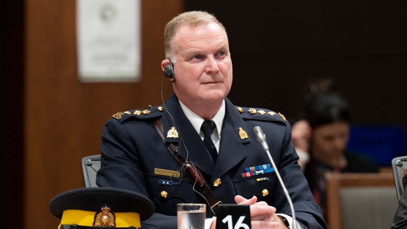 RCMP Chief Supt. Darren Campbell waits to appear before the Standing Committee on Public Safety and National Security, Tuesday, August 16, 2022 in Ottawa. The committee is looking into allegations of political interference in the 2020 Nova Scotia Mass murder investigation. THE CANADIAN PRESS/Adrian Wyld 
