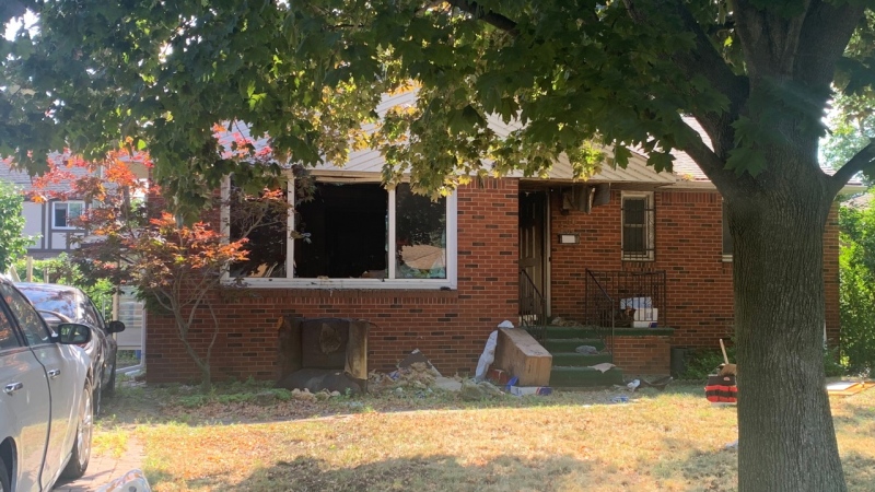 Windsor firefighters responded to an upgraded working fire in the 400 block of Bertha Avenue on Wednesday, Aug. 17, 2022. (Bob Bellacicco/CTV News Windsor)