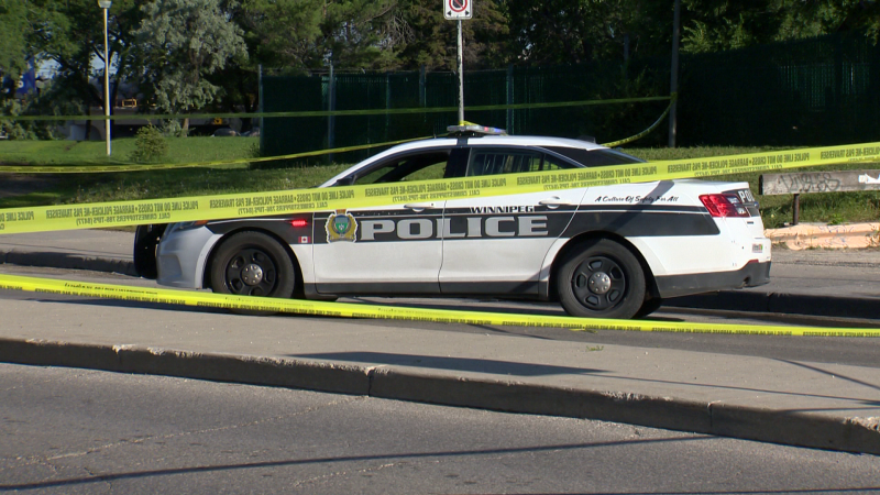 The Winnipeg Police Service is investigating a serious assault that occurred on Higgins Avenue on Aug. 17, 2022. (CTV News Photo Owen Swinn)