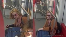 Calgary police are hoping to identify a woman believed to be involved in a hate-motivated incident involving the harassment of two 13-year-old girls on a Calgary Transit bus on Aug. 11, 2022. (Calgary Police Service)