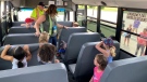 Future students were able to get a sneak peek of the school bus with Regina's First Ride program. (Gareth Dillistone / CTV News)