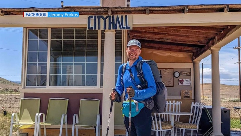 Former Calgary councillor and mayoral candidate Jeromy Farkas is in the final two weeks of a 4,200-kilometre trek across the Pacific Crest Trail. (Supplied)