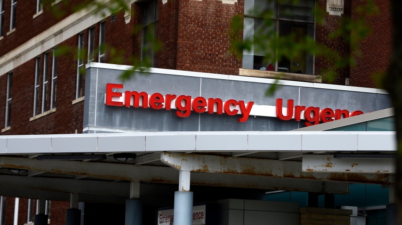 The Emergency Department entrance at the Ottawa Hospital Civic Campus in Ottawa is shown on Monday, May 16, 2022. THE CANADIAN PRESS/Justin Tang 