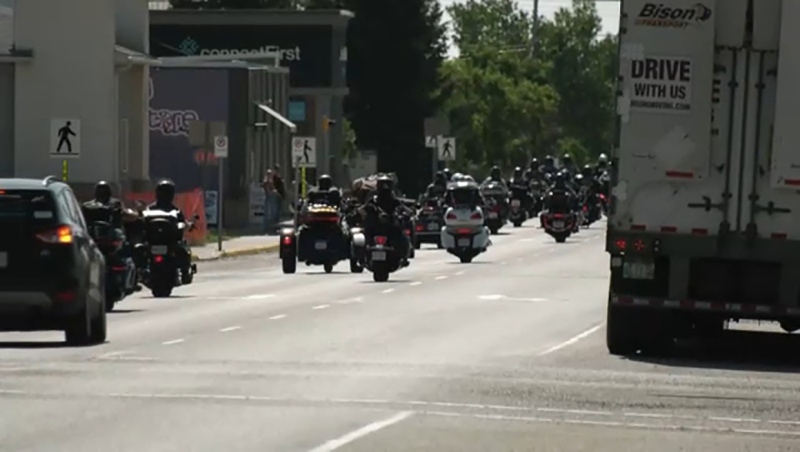 A motorcycle rally for vets who suffer from PTSD was in Nanton Wednesday. Tyson Fedor reports.