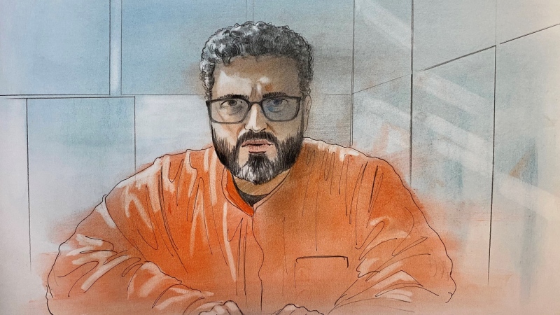 Mohamad Lilo's bail hearing resumes today, Aug. 18, 2022 (CTV NEWS/Sketch: John Mantha)

