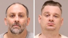 This combo of images provided by the Kent County, Mich., Jail. shows Barry Croft Jr., left, and Adam Fox. (Kent County Sheriff's Office via AP)