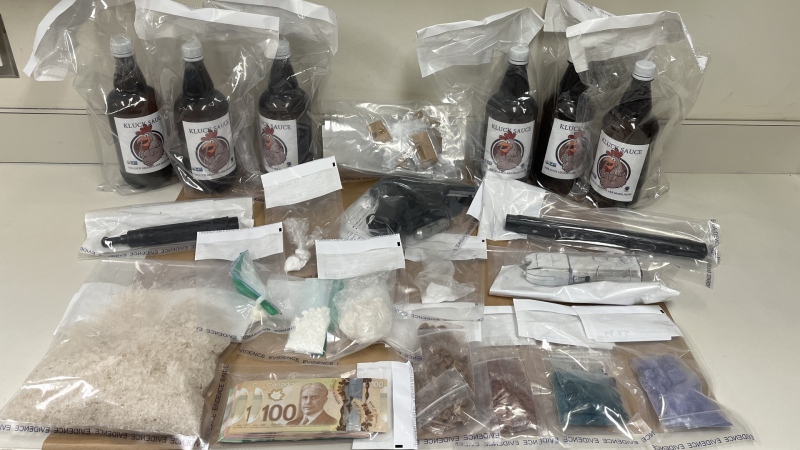 Police seized a large quantity of drugs from a property in Strathcona County. (Supplied: RCMP)