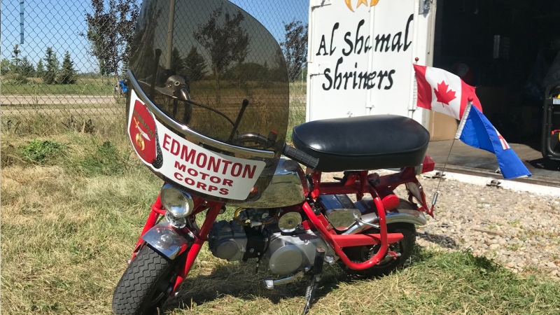 Honda ZM Monkey Bike owned by the Al Shamal Shriners. (Galen McDougall/CTV News Edmonton)
