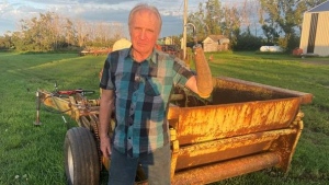 Bruce Osiowy lost part of his arm to a piece of farm machinery in 2003. (Stacey Hein / CTV News) 