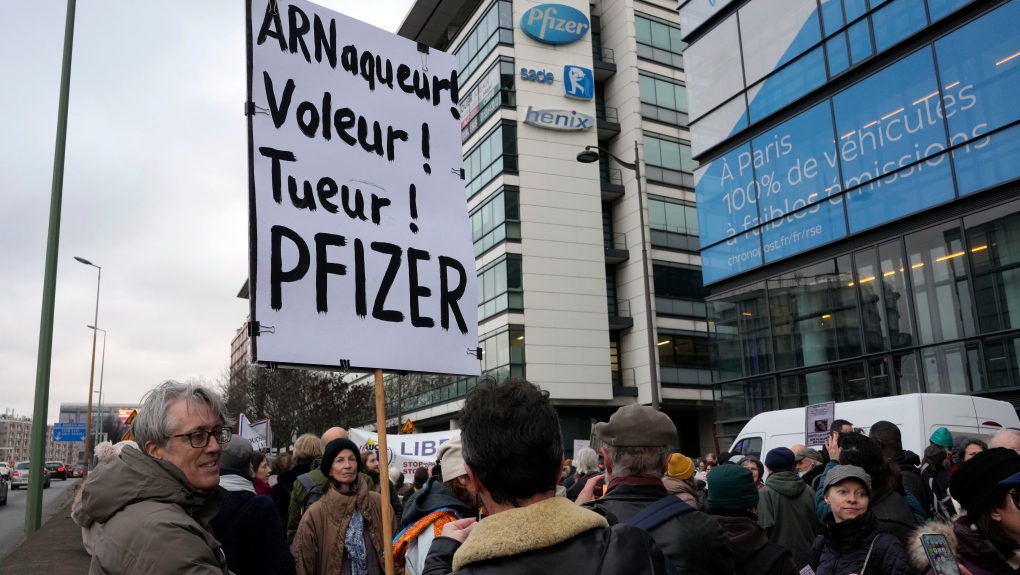 Anti-vax protest in Paris