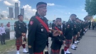 Dozens of people gathered to commemorate the 80th anniversary of the Dieppe Raid in Windsor, Ont., on Friday, Aug. 19, 2022. (Chris Campbell/CTV News Windsor)