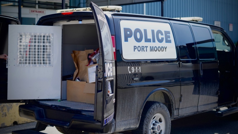 Port Moody police say they recovered "copious amounts of stolen property" during a 2022 fraud investigation. (Port Moody Police Department handout)