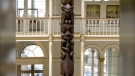 Part of the Nisga'a memorial pole is seen in this image from the National Museum of Scotland's website. (nms.ac.uk)