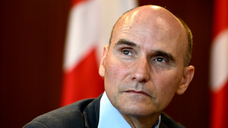 Minister of Health Jean-Yves Duclos speaks during a news conference announcing Dr. Leigh Chapman, not shown, as Canada’s Chief Nursing Office in Ottawa, on Tuesday, Aug. 23, 2022. THE CANADIAN PRESS/Justin Tang