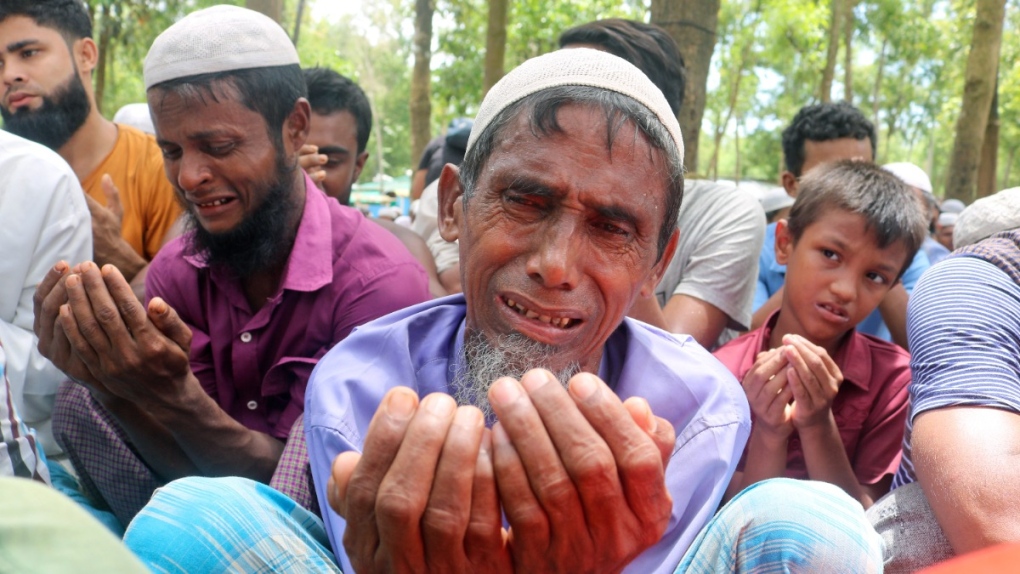 Praying at Kutupalong Rohingya refugee camp