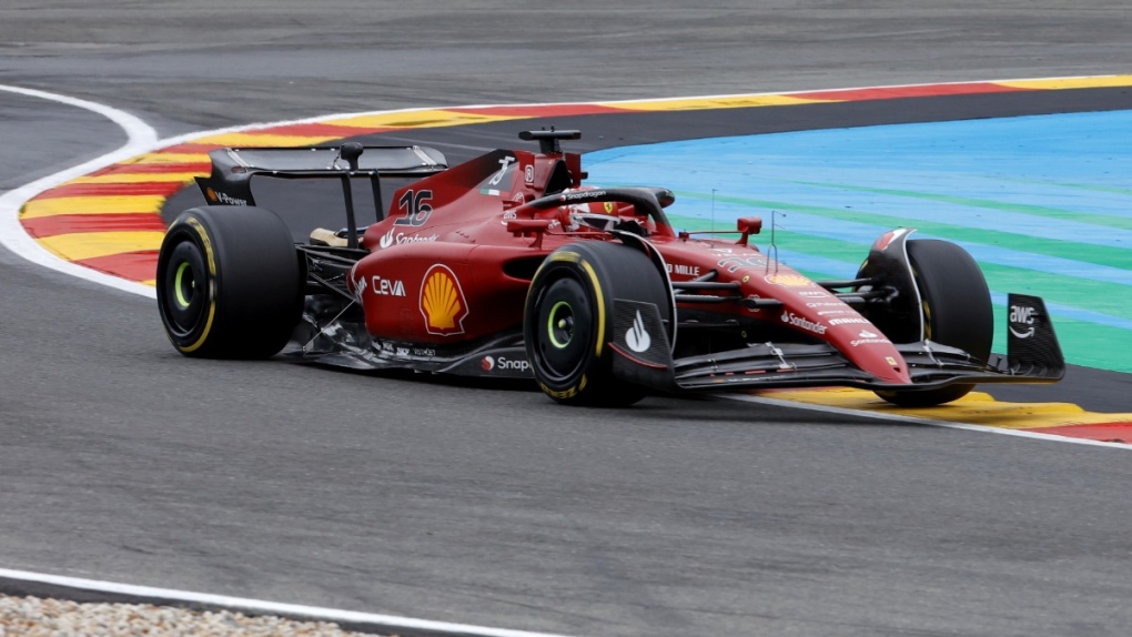 Ferrari's Charles Leclerc at Spa-Francorchamps