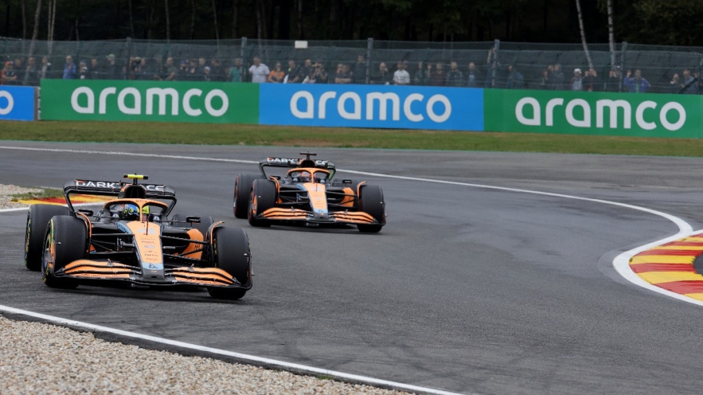 McLaren's Lando Norris, Daniel Ricciardo in Spa