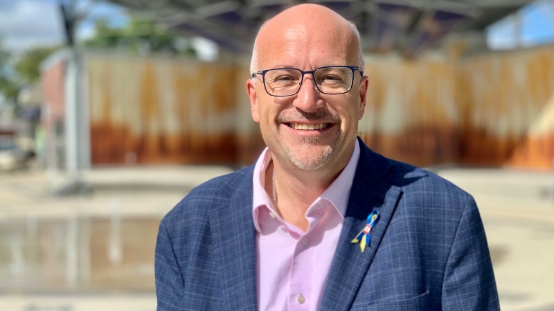 Councillor Russ Wyatt is seen in his riding of Transcona in 2022. (Source: Scott Andersson/CTV News)