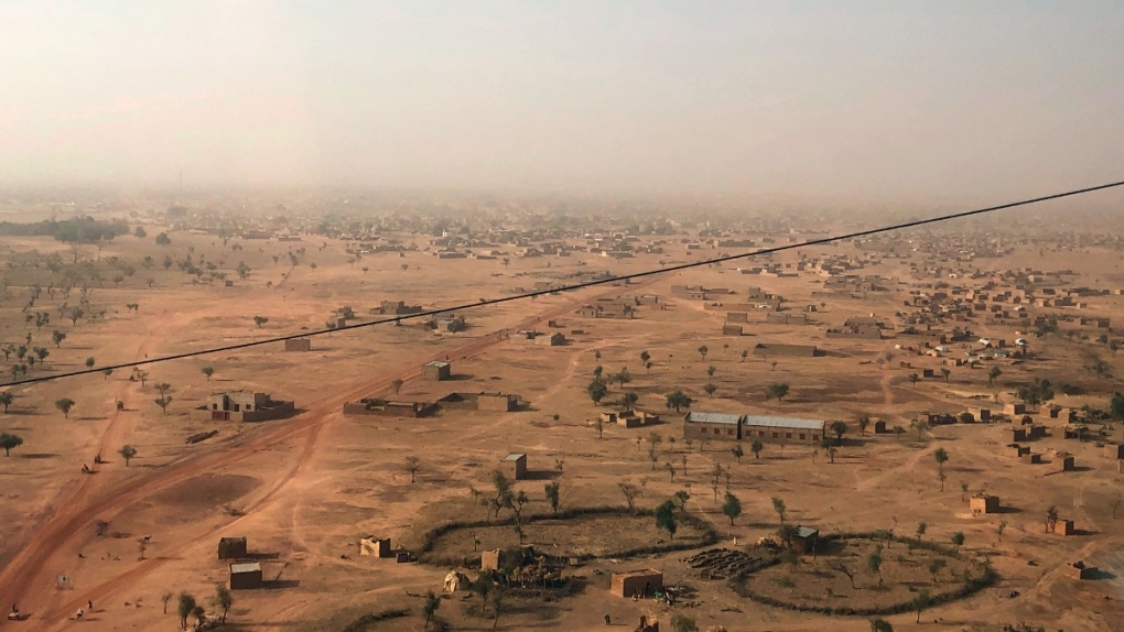 Aerial view of Djibo, Burkina Faso, in 2021