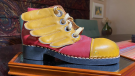 Bonnie Haas' shoe once belonged to Elton John. (CTV News Toronto)